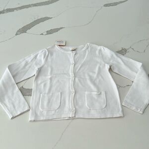 Gymboree Girl’s White Sweater. NWTS! Size M 7-8